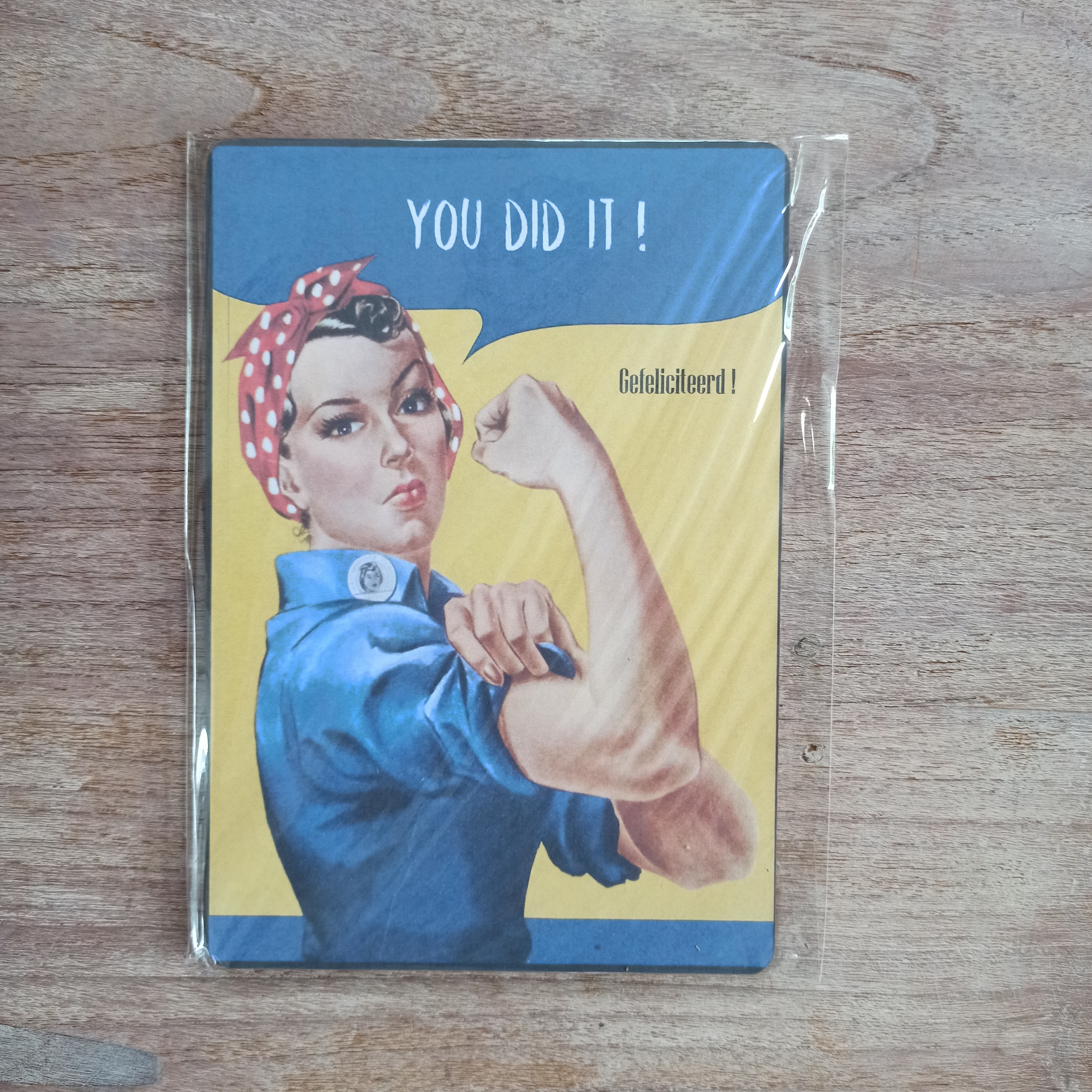 Decoratie bordje: You did it!