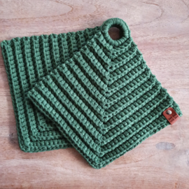 Stoere pannenlappen groen