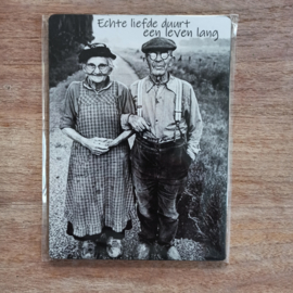 Nostalgisch bordje: Echte liefde duurt een leven lang 1