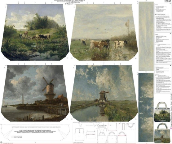 Tas paneel oud-Hollandse landschappen