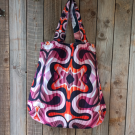 Canvas tas lila/oranje