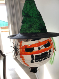 Diy pakket pompoen met heksenhoed