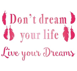 sjabloon Don't dream your life A4