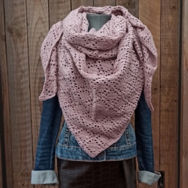 Omslagdoek/sjaal oud roze