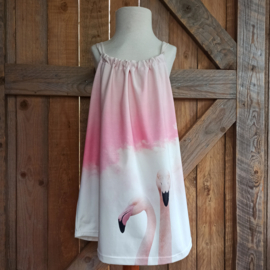 Jurk flamingo maat 128