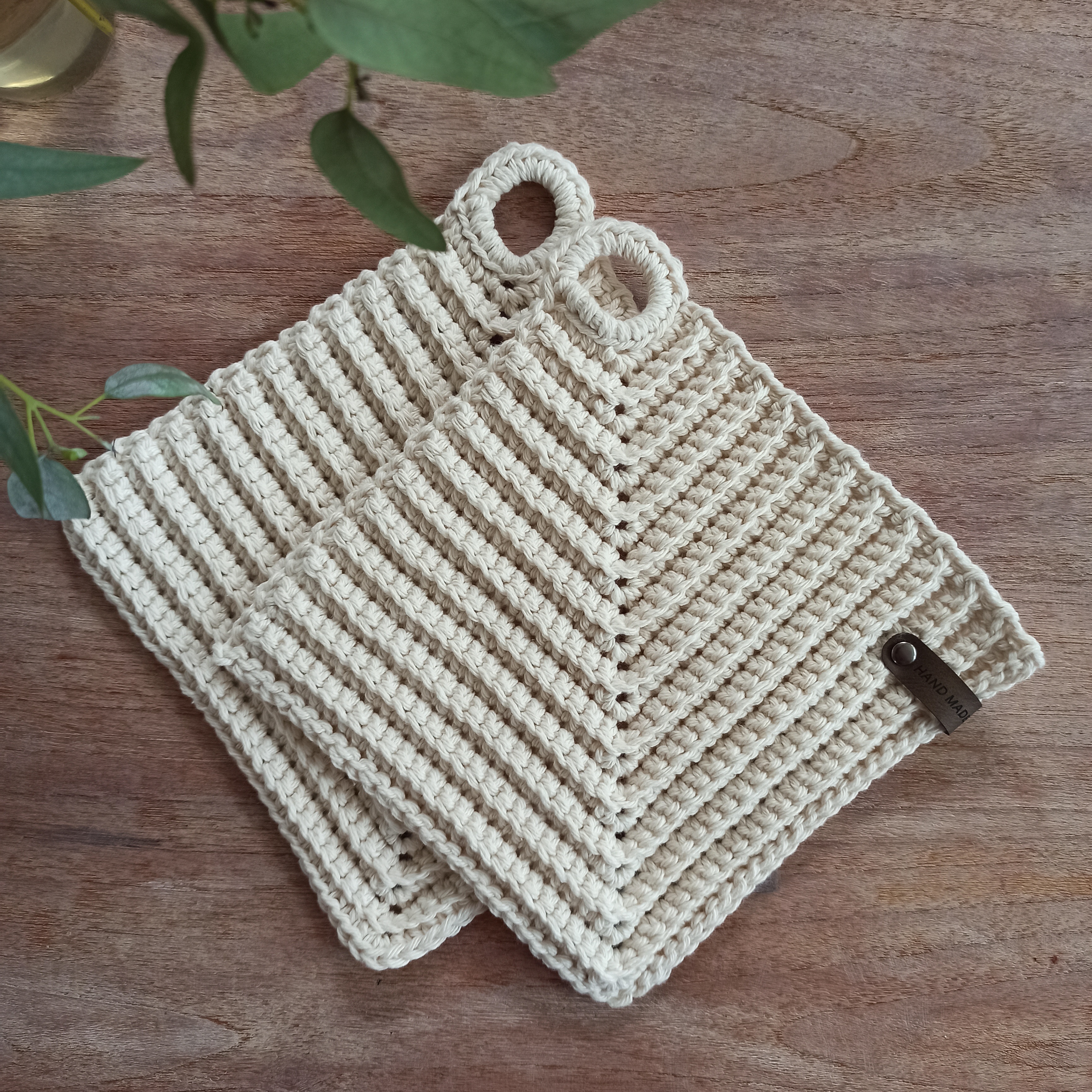 Stoere pannenlappen naturel