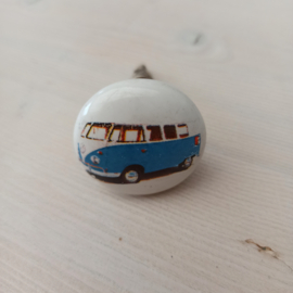 Meubelknop volkwagenbus blauw