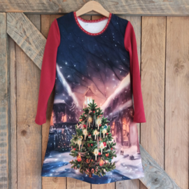 Kerst jurkje kerstboom maat 116