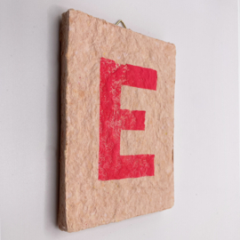 letter  -  pink letter on pink tile