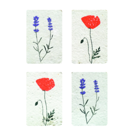 minikaartjes bloemen