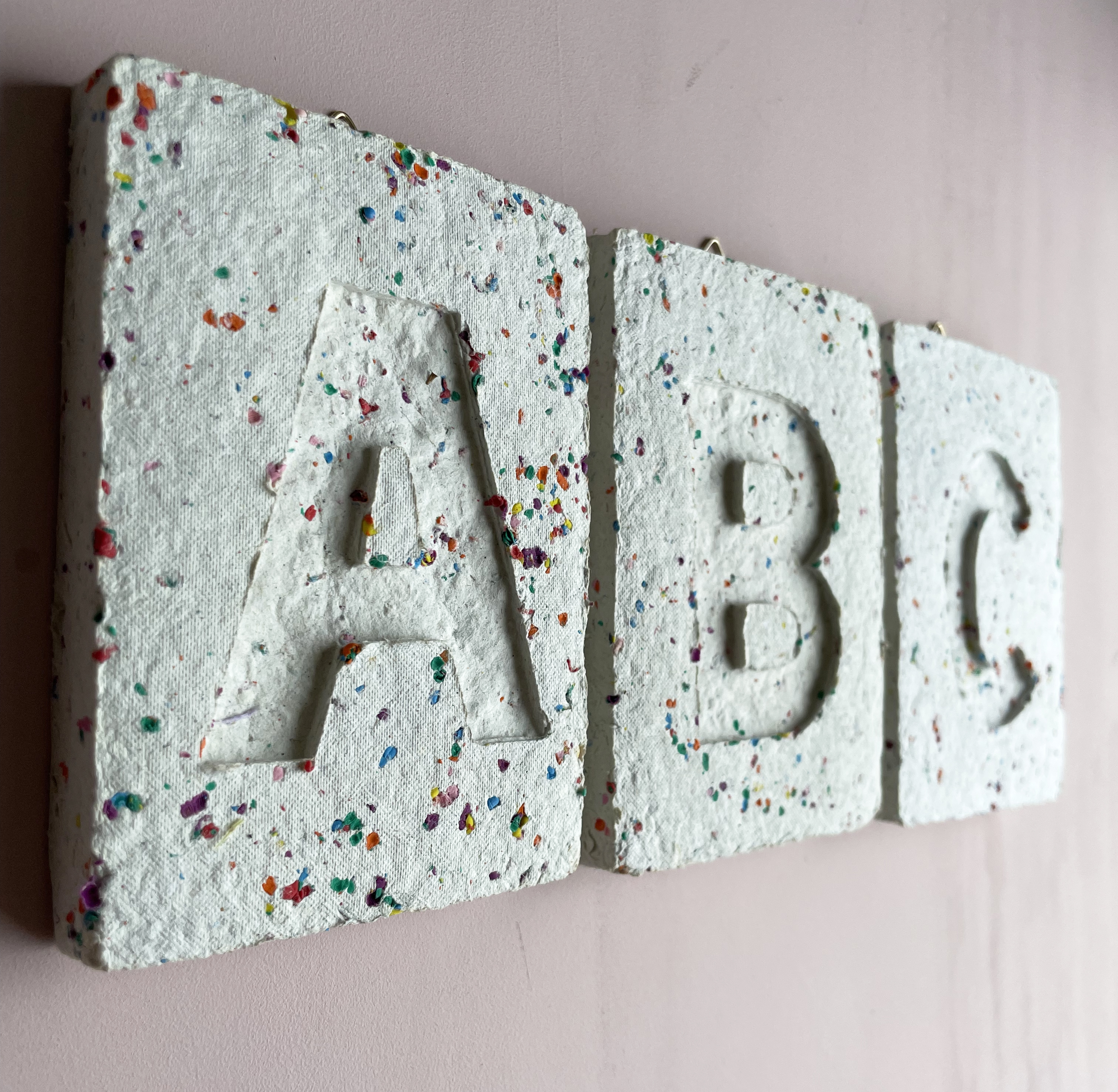 Letter with speckles