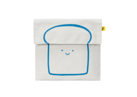 Fluf Flip Snack Sack - Happy Bread Blue