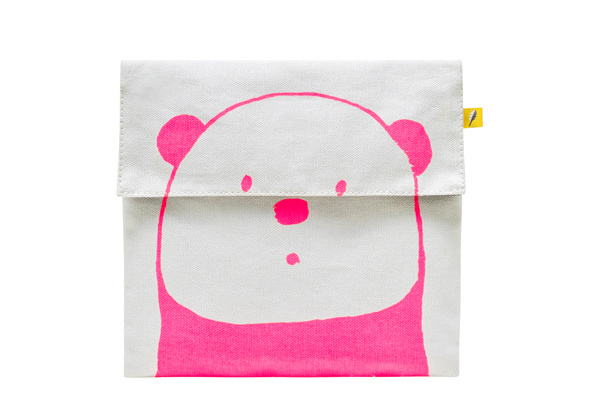 Fluf Flip Snack Sack - Panda Pink