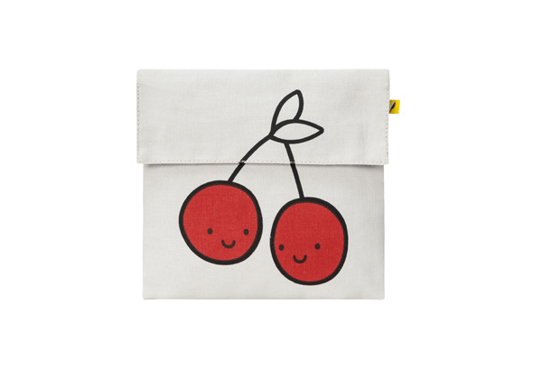 Fluf Flip Snack Sack - Cherries Red