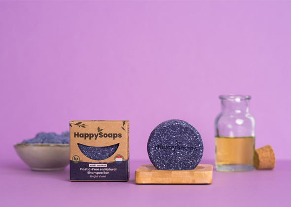 HappySoaps Shampoo Bar - Bright Violet