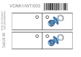 Naamkaartjes Wit+fopspeen