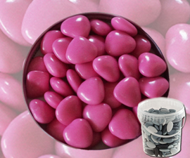 Suikerbonen hartjes fuchsia emmer 450 gr