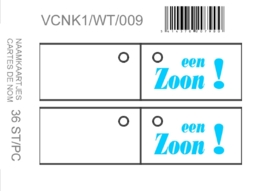 Naamkaartjes Wit+een zoon 8 pakjes van 32st