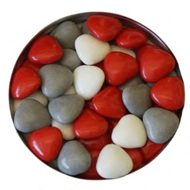 Doopsuiker hartjes rood mix 5 Kg