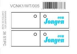 Naamkaartjes Wit+een jongen 8 pakjes van 32st