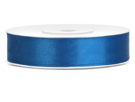 Satijn lint cobalt blauw 12 mm