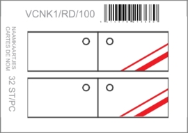 Carte de non Uni blanc-rouge