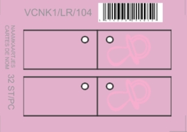 Naamkaartjes Effen licht rose+licht roze fopspeen 8 pakjes 32st