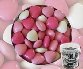 Suikerbonen hartjes roze mix 450 gr