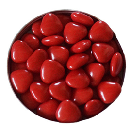 Doopsuiker hartjes rood 5 Kg