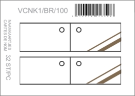 Carte de non Uni Blanc-Brun