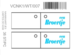 Naamkaartjes Wit+een broertje 8 pakjes van 32st