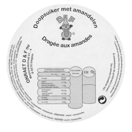 Bruidsuiker amandel roos mix emmer 850gr