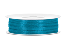 Satijn lint Turquoise 3 mm op 50 m