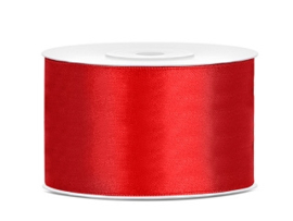 Satijn lint rood 38 mm