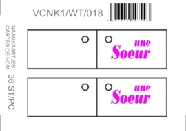 Naamkaartjes Wit+une soeur 8 pakjes van 32st