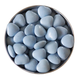 Doopsuiker hartjes licht blauw 5 Kg