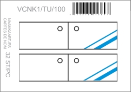 Carte de non Uni blanc-turqoise