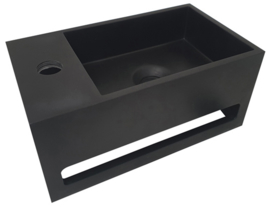 Julia fontein Solid Surface 35 x 20 x 16 cm mat zwart links