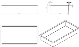 Wiesbaden inbouwnis 30x60x10cm mat wit