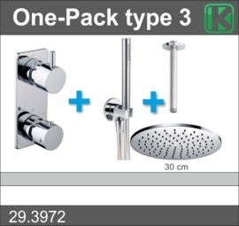 Wiesbaden inbouwthermostaat set type 3 (rond 30 cm plafondbevestiging)