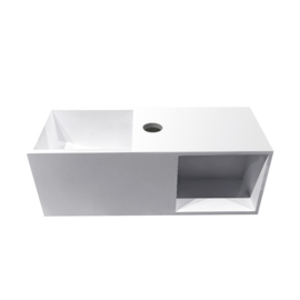 Wiesbaden Julia fontein solid surface met nis 54x20x20 cm mat wit