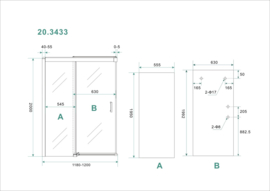 Softclose 2.0 douchedeur 120x200 cm chr.8mm NANO