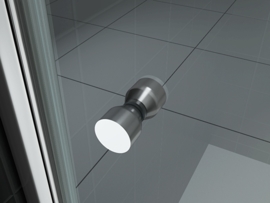 Wiesbaden nisdeur met muurprofiel (60, 70, 80, 90 of 100 cm) 8 mm glas