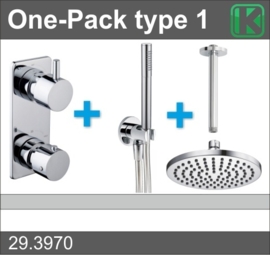 Wiesbaden inbouwthermostaat set type 1 (rond 20 cm plafondbevestiging)