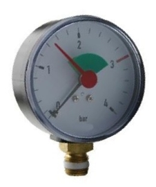 Watts CV-manometer 63 A.1/4" 4 bar + groen veld