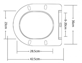 Nibiru toiletzitting softclose en quick release mat zwart