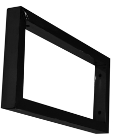 Mat-zwarte vierkante supportbeugel 46x22
