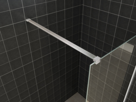 Wiesbaden inloopdouche met RVS muurprofiel (90, 100 of 120 cm) 10 mm glas