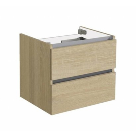 Trendline onderkast met greeplijst aluminium light wood 60cm