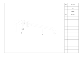 Inbouw-uitloop vierkant 30cm 1/2'' mat-zwart